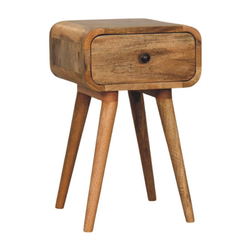 Artisan Furniture Solid Wood Avora Mini Oak-ish Nightstand with 1 drawer