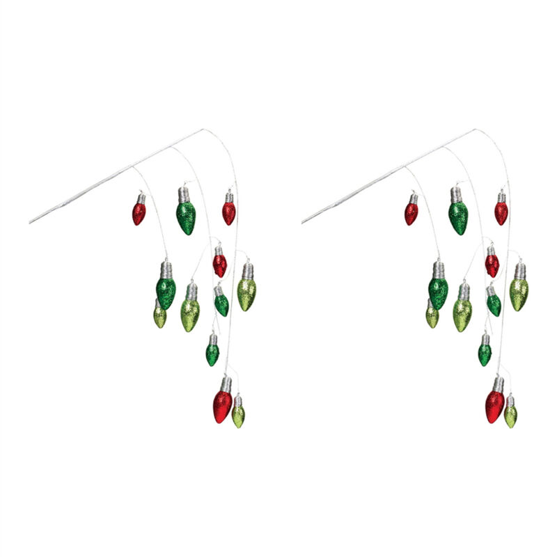 Hanging Holiday Light Spray (Set of 2) – Christmas Decor with Sparkling Lights