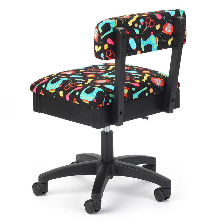 Hydraulic Sewing Chairs: Black Notions Print