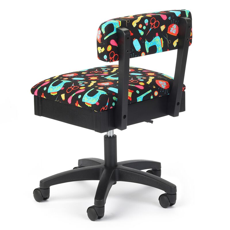 Hydraulic Sewing Chairs: Black Notions Print