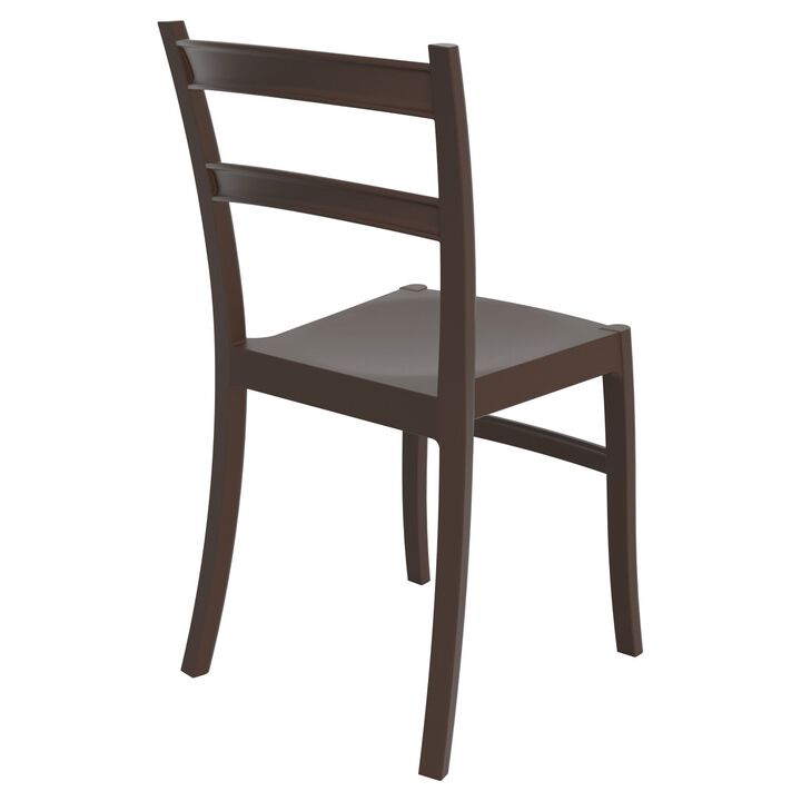 33.5" Green Solid Patio Dining Armless Chair
