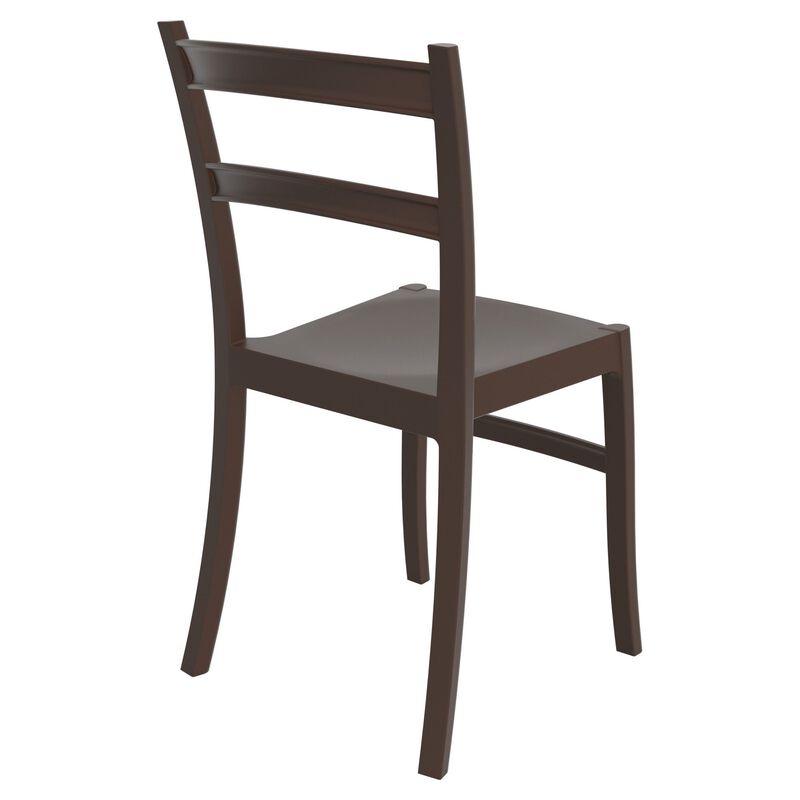 33.5" Green Solid Patio Dining Armless Chair