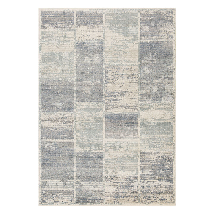 Jordan Aly Light Blue Modern Geometric Area Rug 7'10" x 10'2"