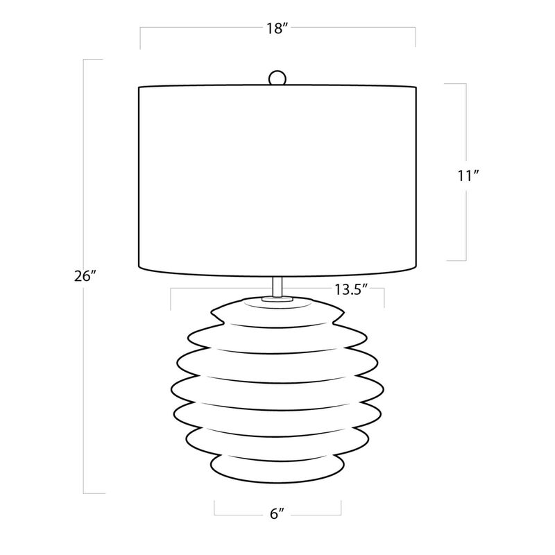 Coastal Living Accordion Table Lamp Round