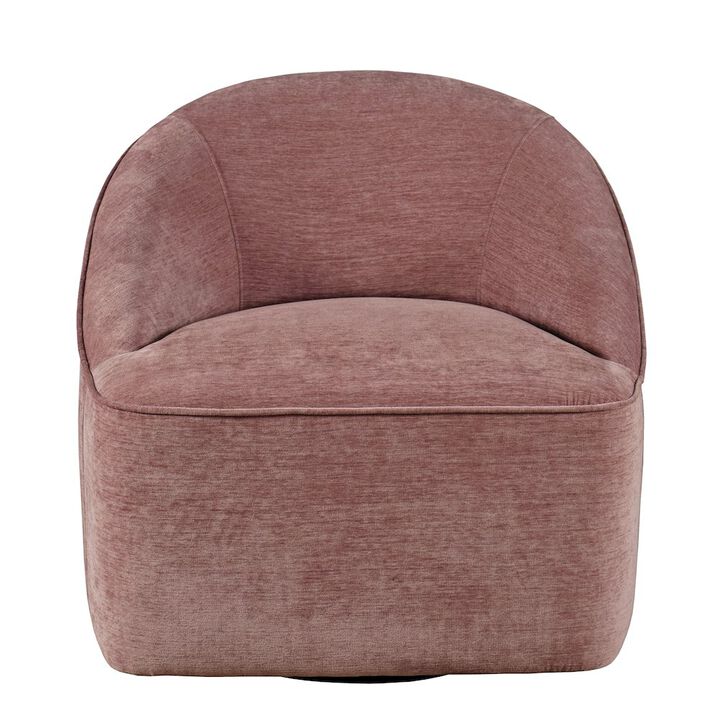 Jofran Lulu Mid-Century Modern Upholstered Casual Swivel Accent Chair