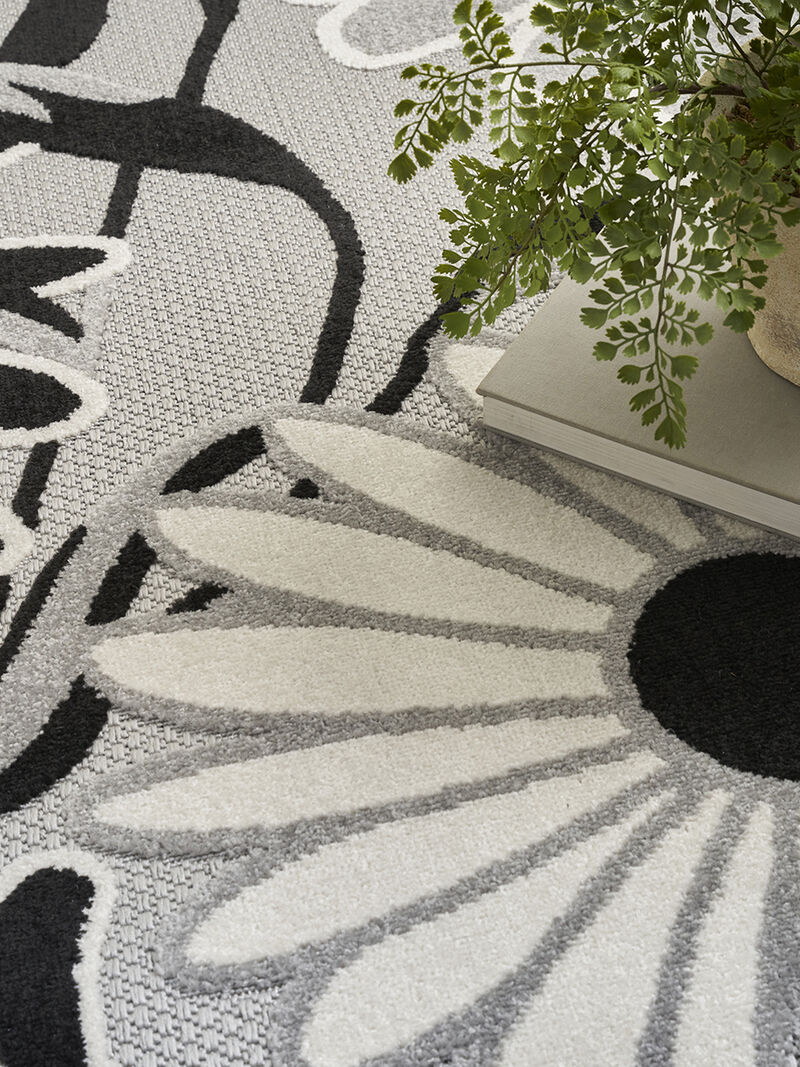 Aloha ALH33 Black/White 9' x 12' Rug