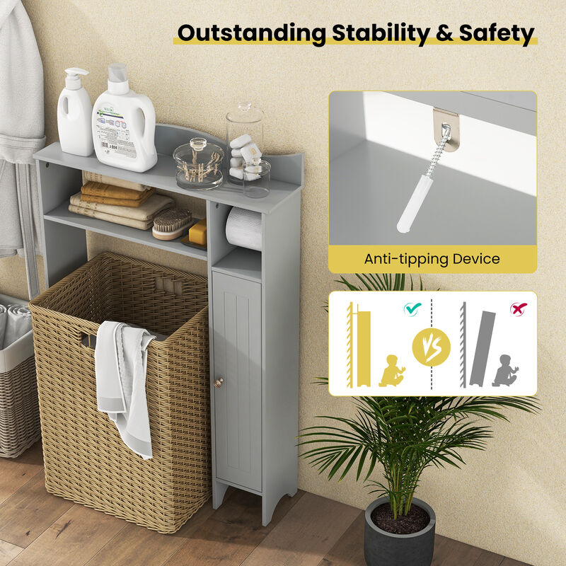 Over the Toilet Storage Cabinet with Toilet Paper Holder