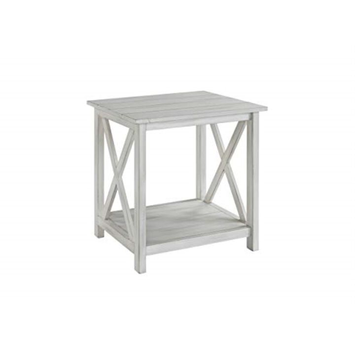 Boraam Jamestown End Table, Antique White, Full