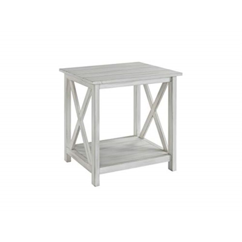 Boraam Jamestown End Table, Antique White, Full