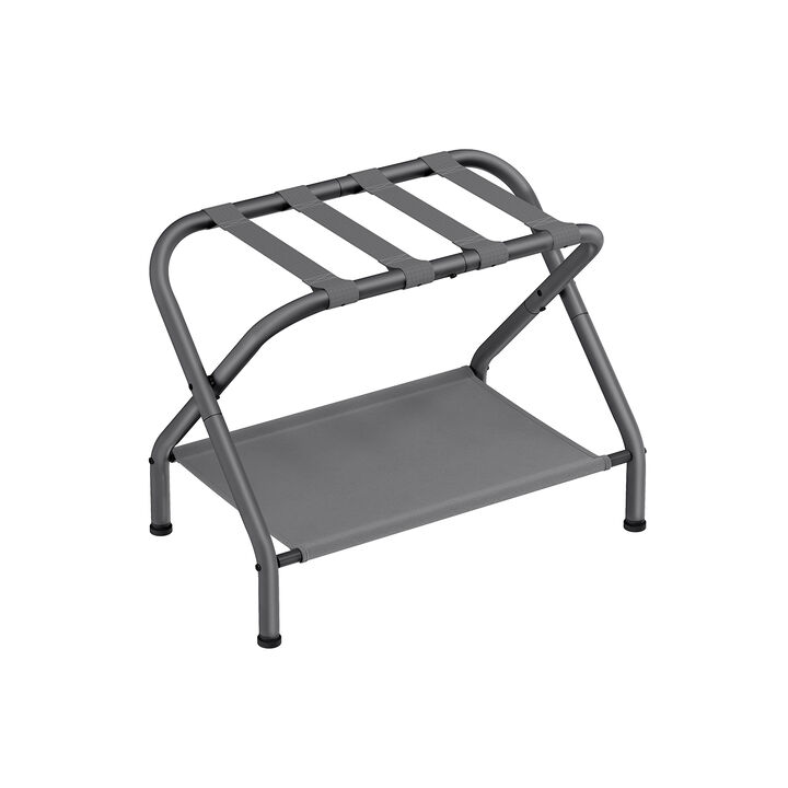 Luggage Rack with Storage Shelf - Practical Travel Accessory and Storage Solution