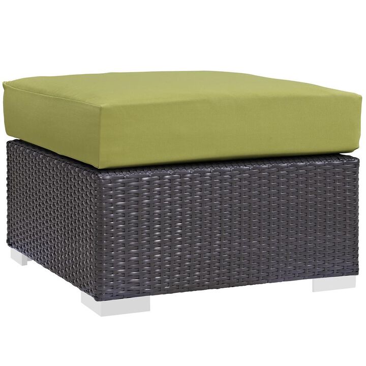 Modway Convene Outdoor Patio Fabric Square Ottoman