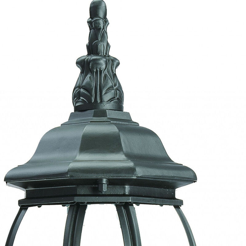 Hivvago Matte Black Ornamental Glass Globe Wall Light