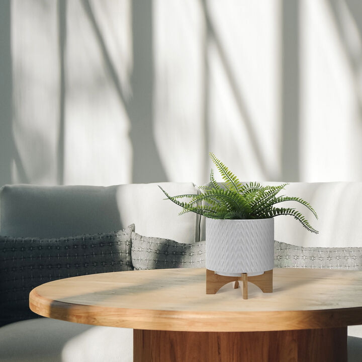 8" Chevron Planter W/Stand