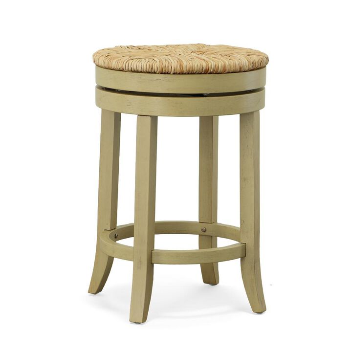 Carolina Living Irving 24 Swivel Rush Seat Counter Stool - Weathered Gray