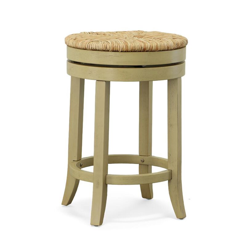 Carolina Living Irving 24 Swivel Rush Seat Counter Stool - Weathered Gray