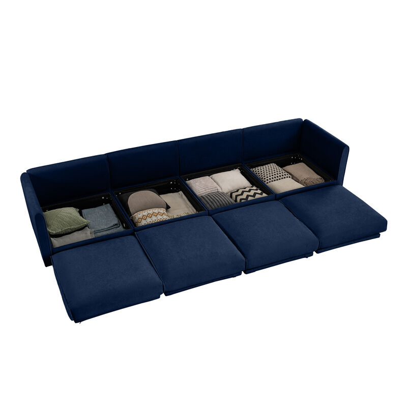 Merax 4 Seats Sofa with Storage for Living Room