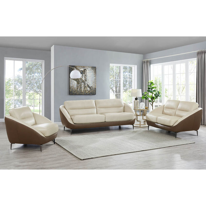 Makena Top Grain Leather Loveseat