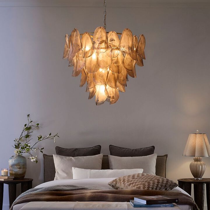 Magnolia 10-Light Glass Chandelier