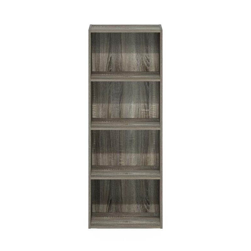 Furinno Luder 4-Tier Open Shelf Bookcase, French Oak