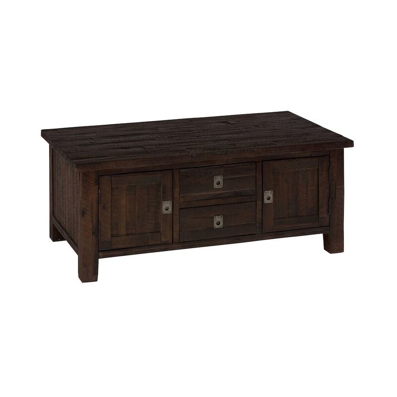 Jofran Kona Grove Distressed Rustic Solid Acacia Rectangle 48 Coffee Table
