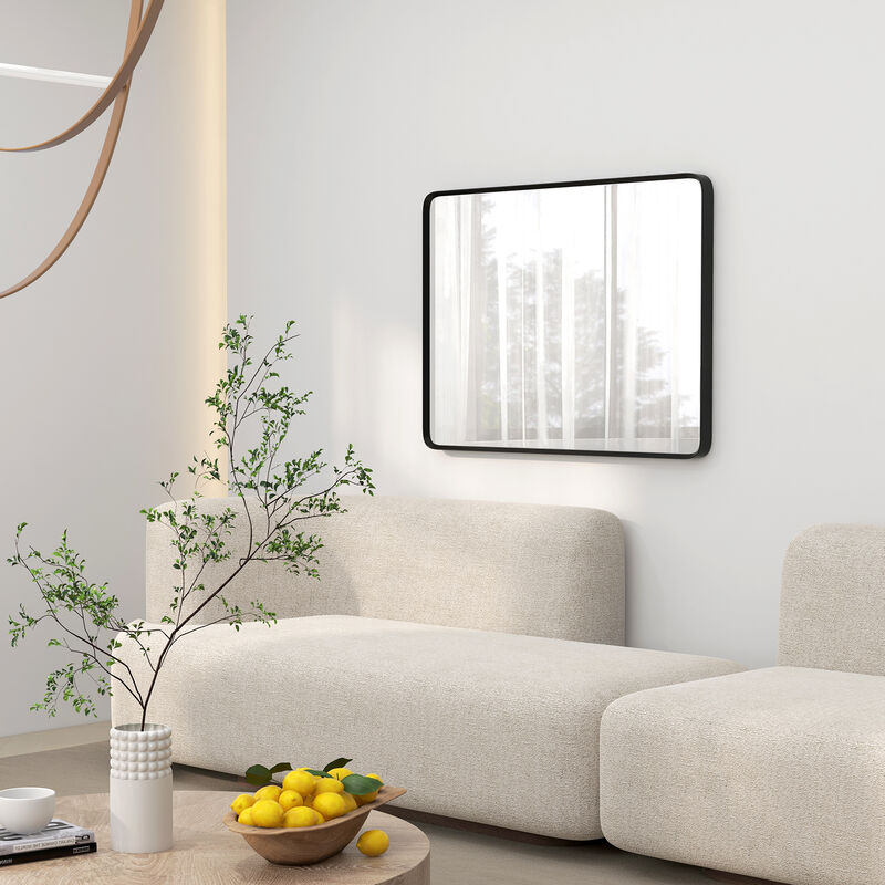 30 x 22 Inch Wall Mirror Aluminum Frame Rectangular Wall Mirrors for Bathroom