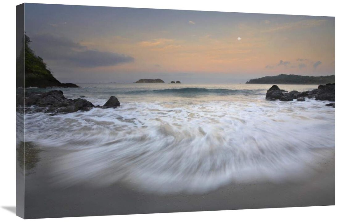 Moon over Playa Espadilla, Costa Rica-Canvas Art-36x24