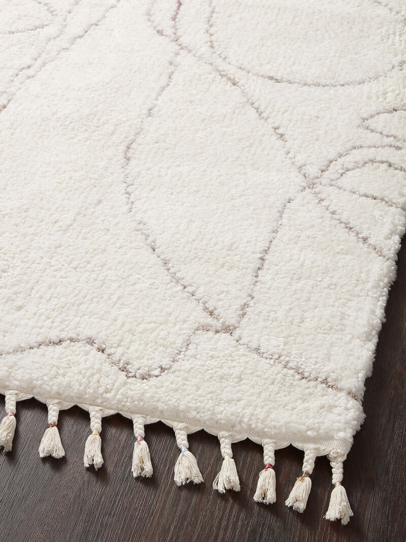 Ronnie RON04 Ivory/Natural 18" x 18" Sample Rug
