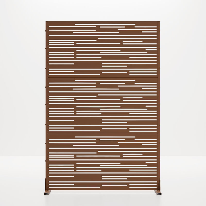 47in. W x 72in. H  Garden Fence Outdoor Privacy Screen  in Brown