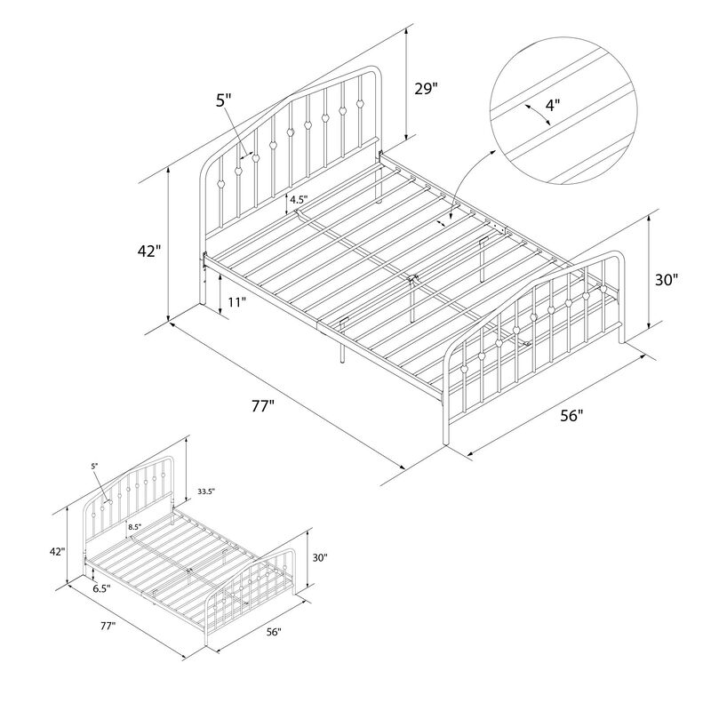 Novogratz Bushwick Metal Bed