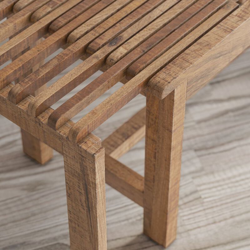 Jofran Bradford Modern Extendable Solid Mango Hardwood Bench