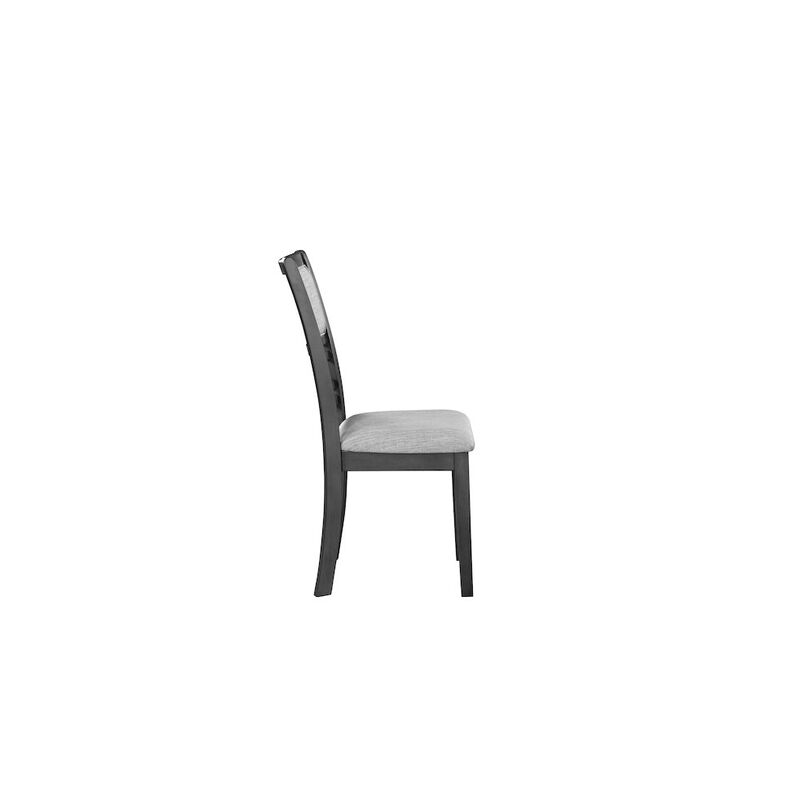New Classic Furniture Gia Gray Wood Dining Chair with Fabric Seat (Set of 4)