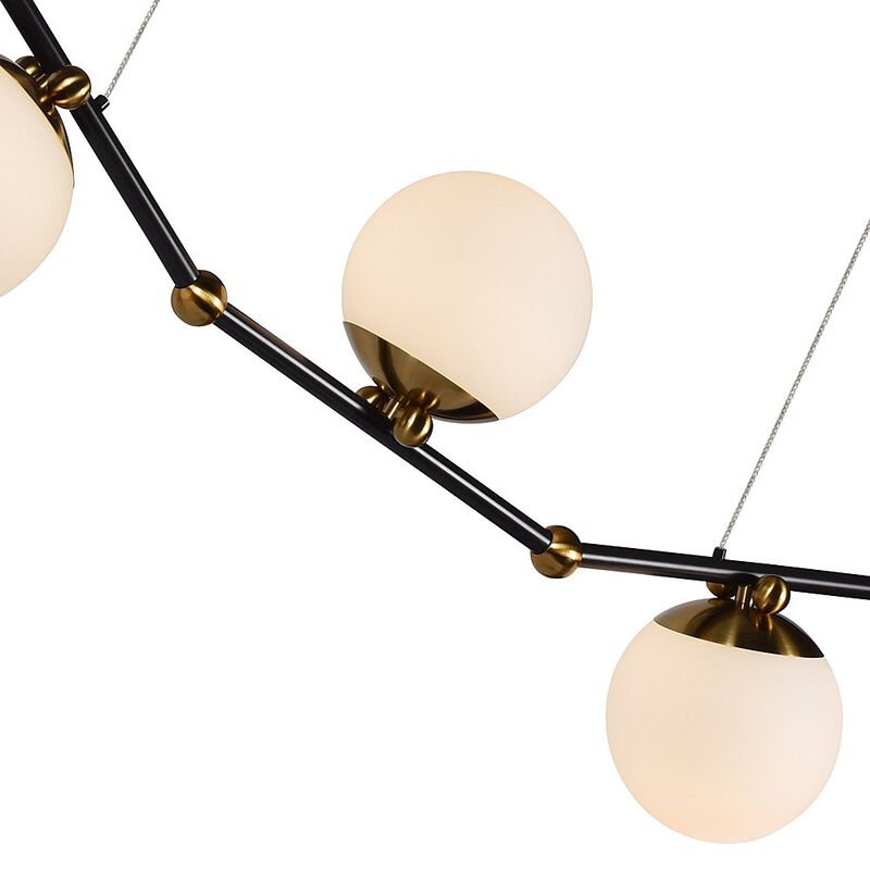 VONN Lighting Height Adjustable Pendant Light Integrated LED Linear Chandelier