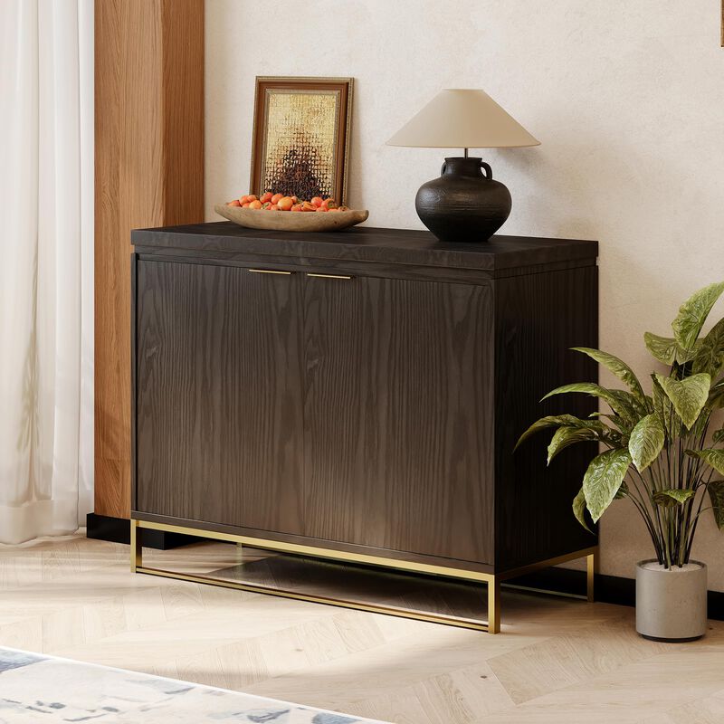 2-door Storage Cabinet,Antique brown