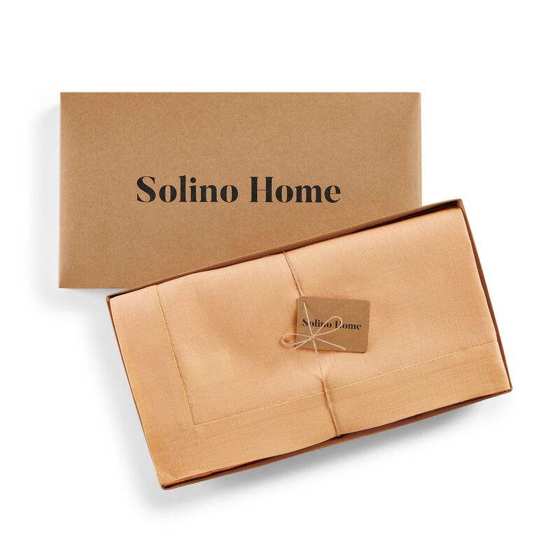 Solino Home 100% Pure Linen Table Runner | Classic Hemstitch for Thanksgiving, Christmas