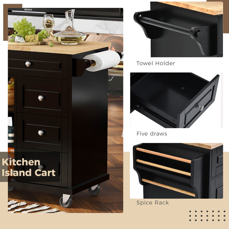 Merax Rolling Mobile Kitchen Island