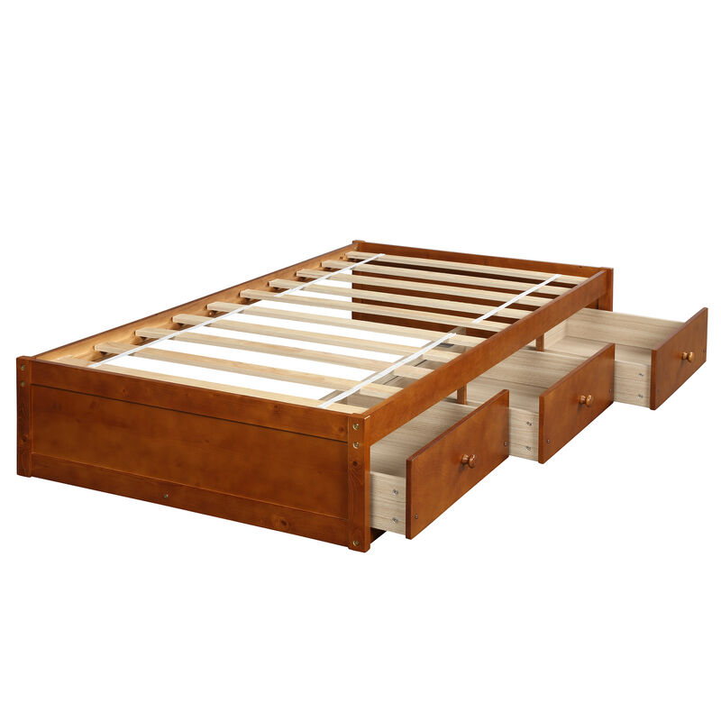 Merax Platform Bed with 3 Storage Drawers