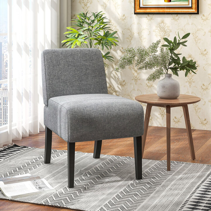 Upholstered Living Room Chair with Rubber Wood Legs
