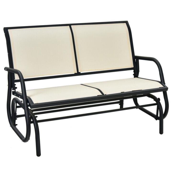 Hivvago Swing Glider Chair 48 Inch Loveseat Rocker Lounge Backyard