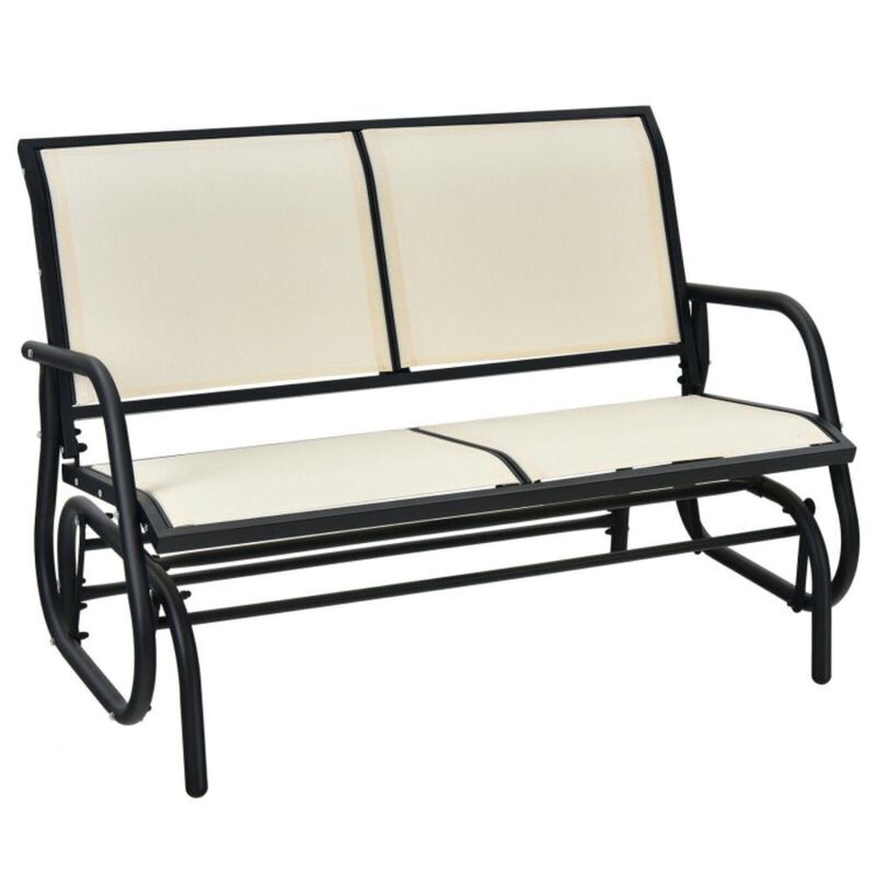 Hivvago Swing Glider Chair 48 Inch Loveseat Rocker Lounge Backyard