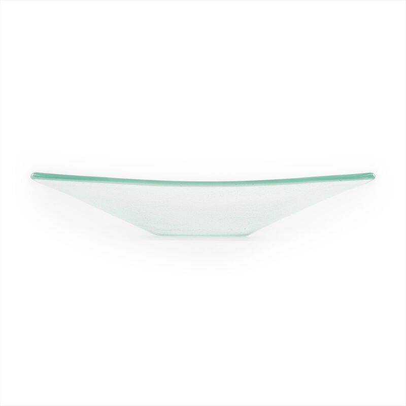 Glass Dinnerware 10.75" x 0.5" x h:1.5" 1 oz. Square Clear Glass Deep Plate