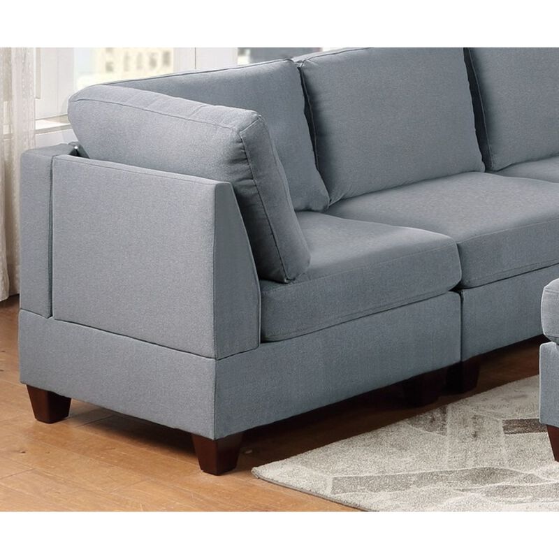 9pc Corner Sectional Couch Modular Sofa Set Living Room Furniture Linen Fabric Ottomans