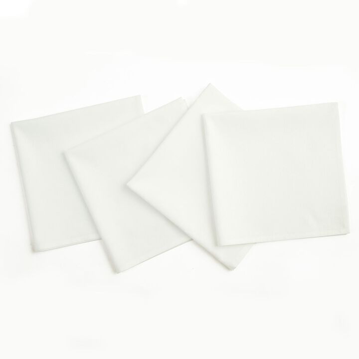 Solino Home 100% Pure Linen Cloth Napkins 20 x 20 Inch Set of 4 | Dru - Cotton Linen Plain Dinner Napkins