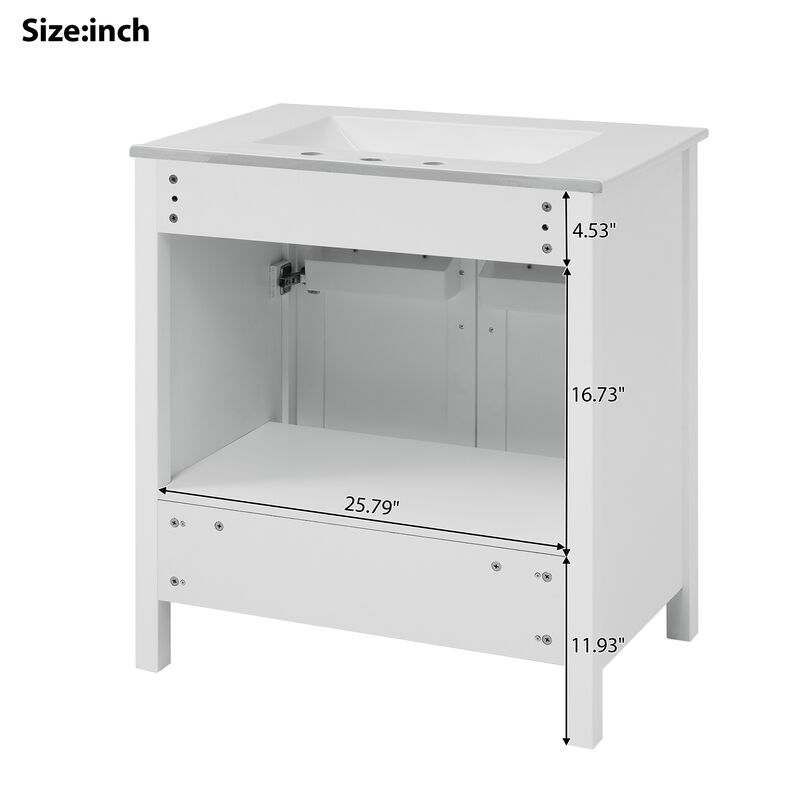 Merax Bathroom Vanity with Ceramic Sink