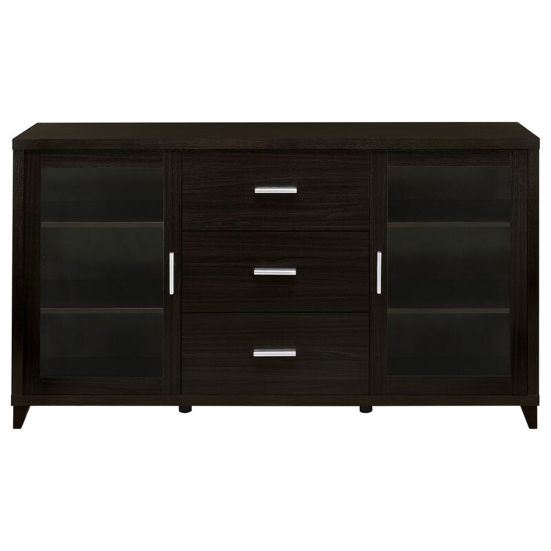 TV Entertainment Center, Console, 2 Media Towers, Bridge, Cappuccino Brown - Benzara