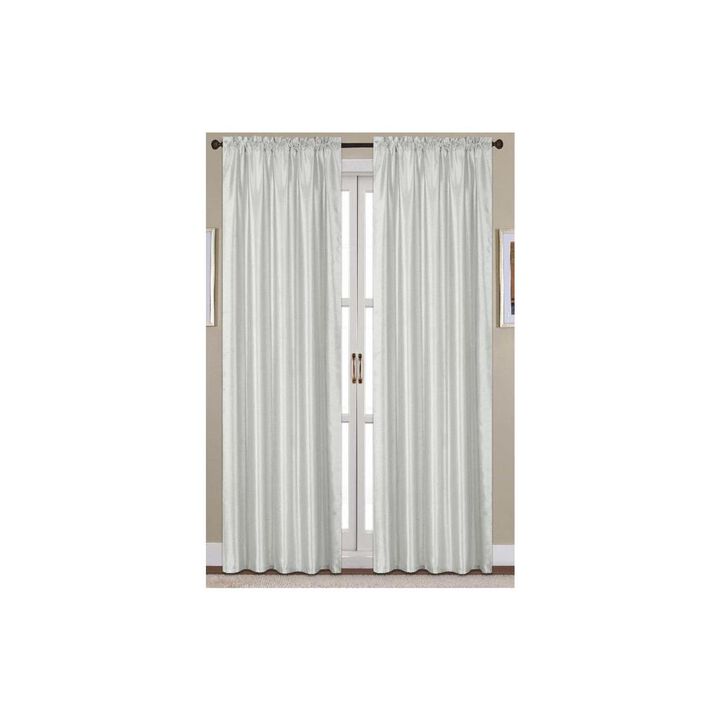 RT Designers Collection Nikki Faux Silk Rod Pocket Curtain Panel - 54 x 95, Green