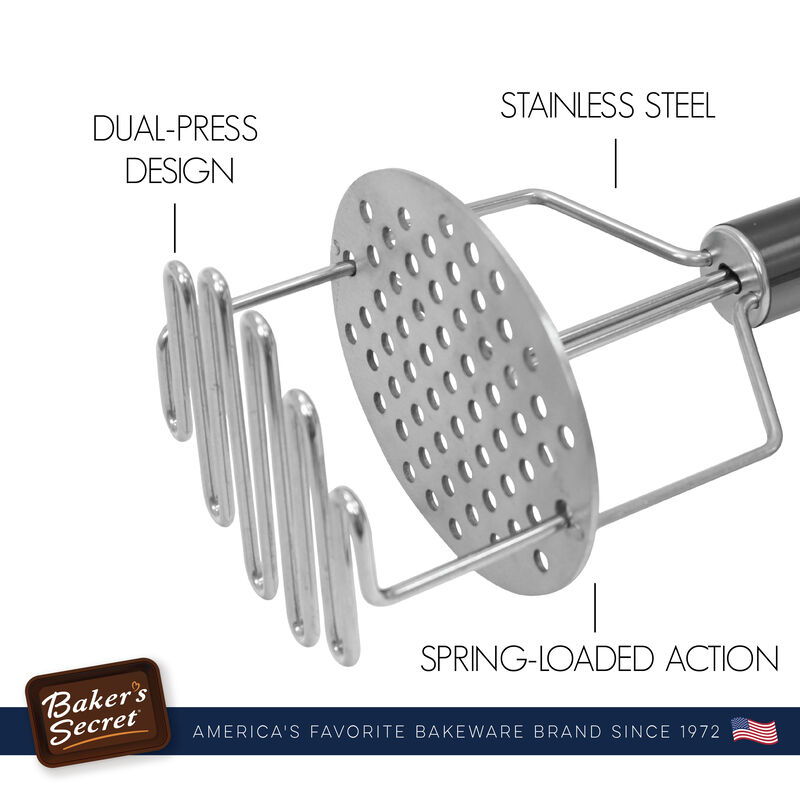 Baker's Secret Potato Masher, Ricer, Stainless Steel Heat-resistant, Kitchen Essentials