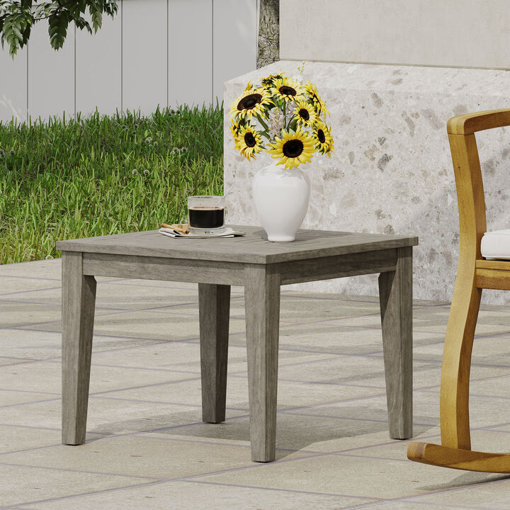 Merax Outdoor Wooden Side Table
