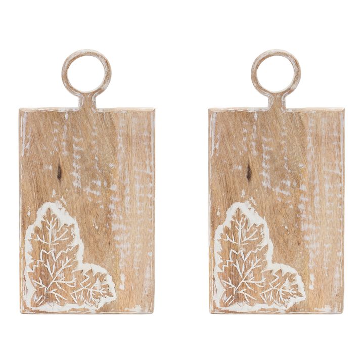 Cutting Board (Set of 2) 8"L x 16"H Wood