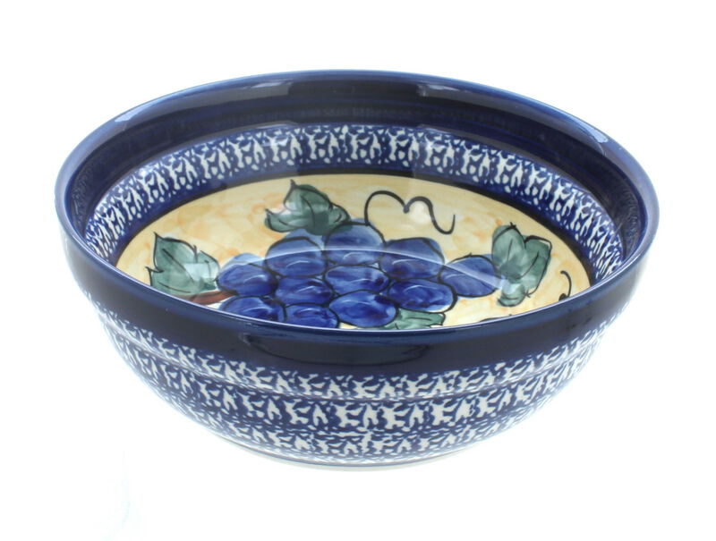Blue Rose Polish Pottery Valentina Cereal/Soup Bowl