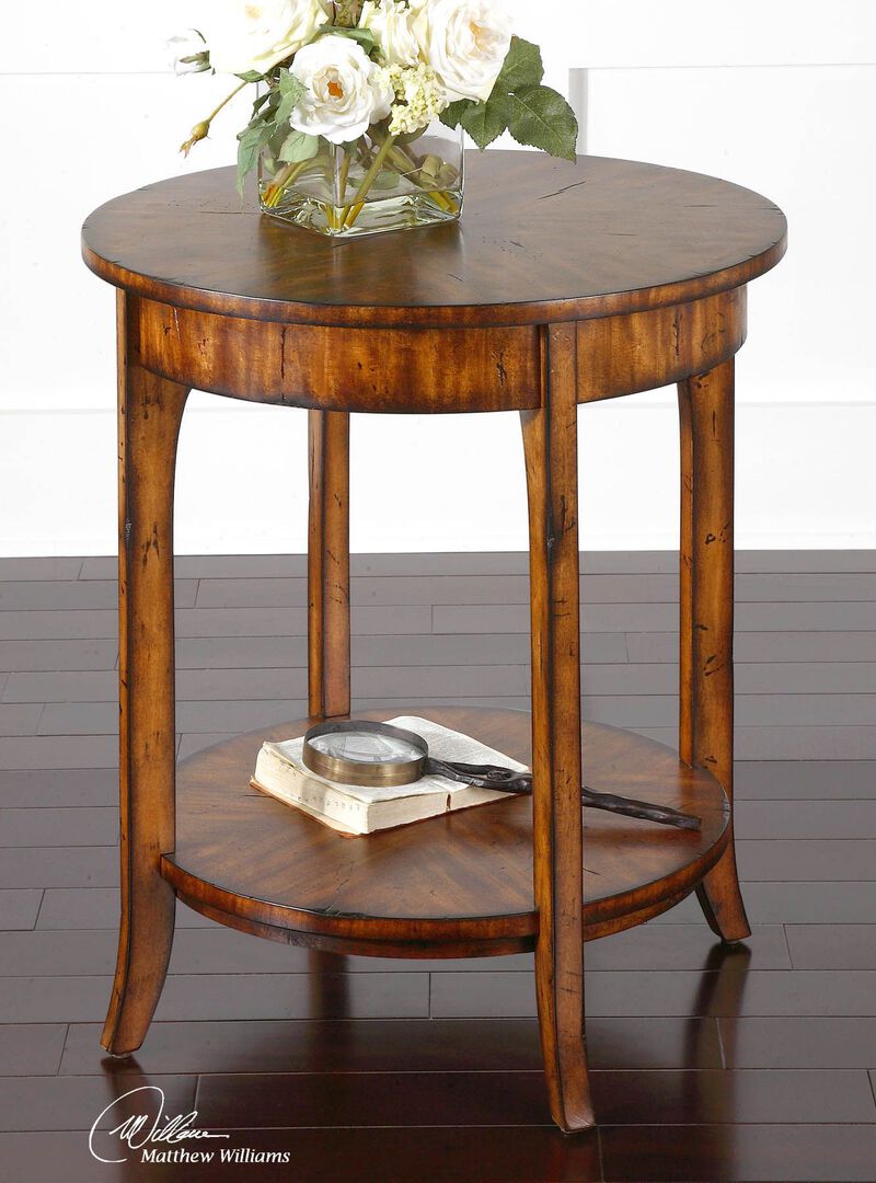Uttermost Carmel Round Lamp Table